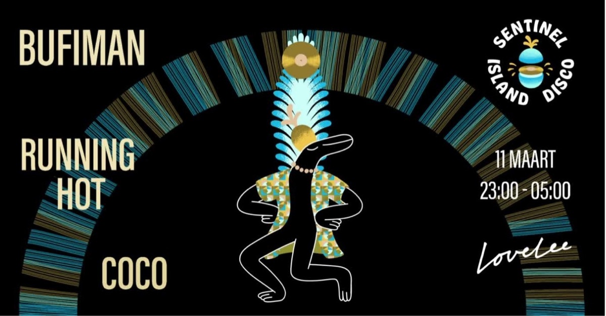Poster: Bufiman, Running Hot and Coco at Lovelee, 11 March, 23:00–05:00