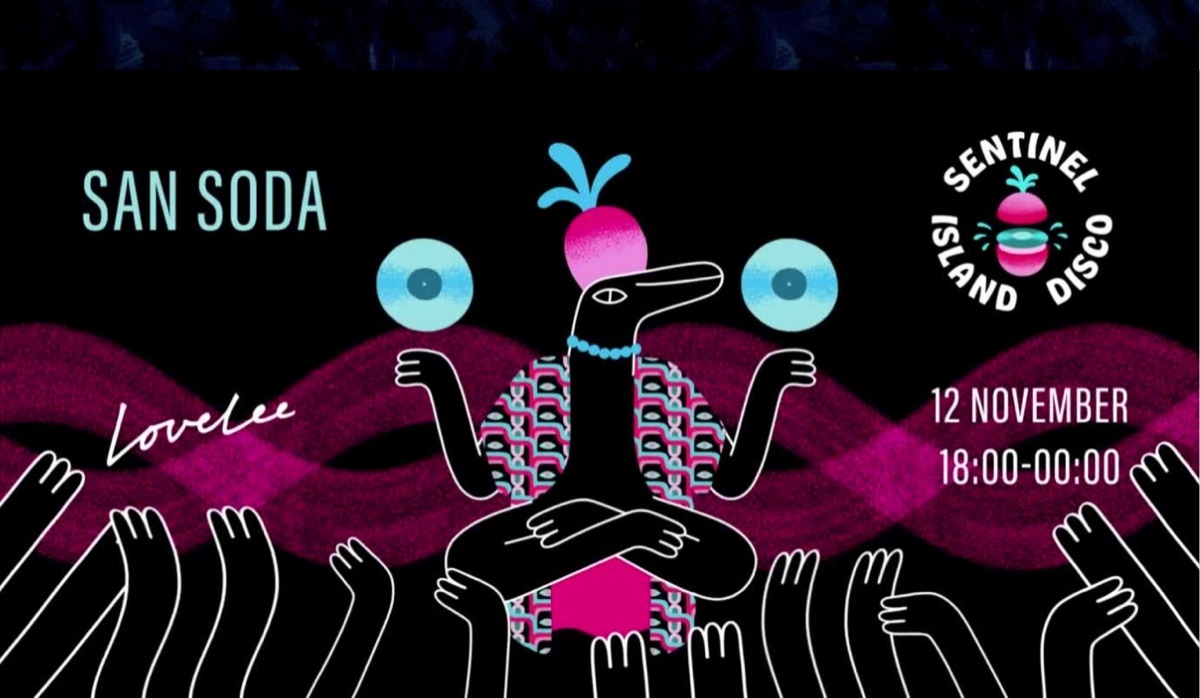 Poster: San Soda at Lovelee, 12 November, 18:00–00:00